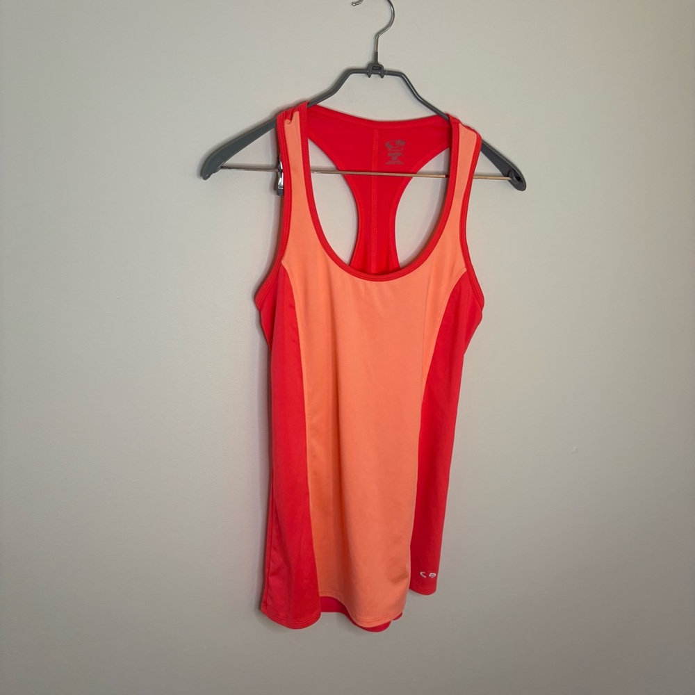 Champion Pink Fitted Sleeveless Tank Top Womens Small Gym shirt running workout